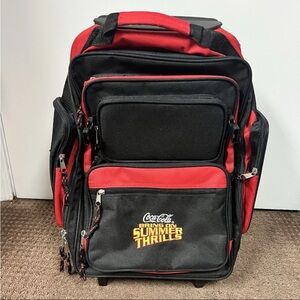 Coca Cola Bring On Summer Thrills Rolling Backpack Telescoping Handle travel
